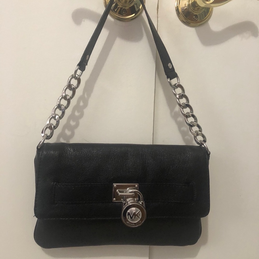 Michael Kors Black Leather Clutch